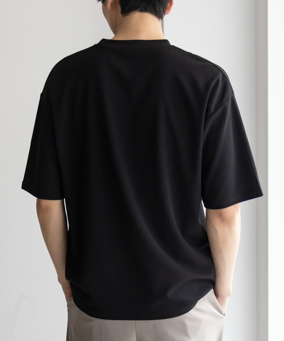URBAN COLLECTION AIR Smoosy カットジョーゼットピンタックテーパードTシャツ メンズ ネコポス 対応商品