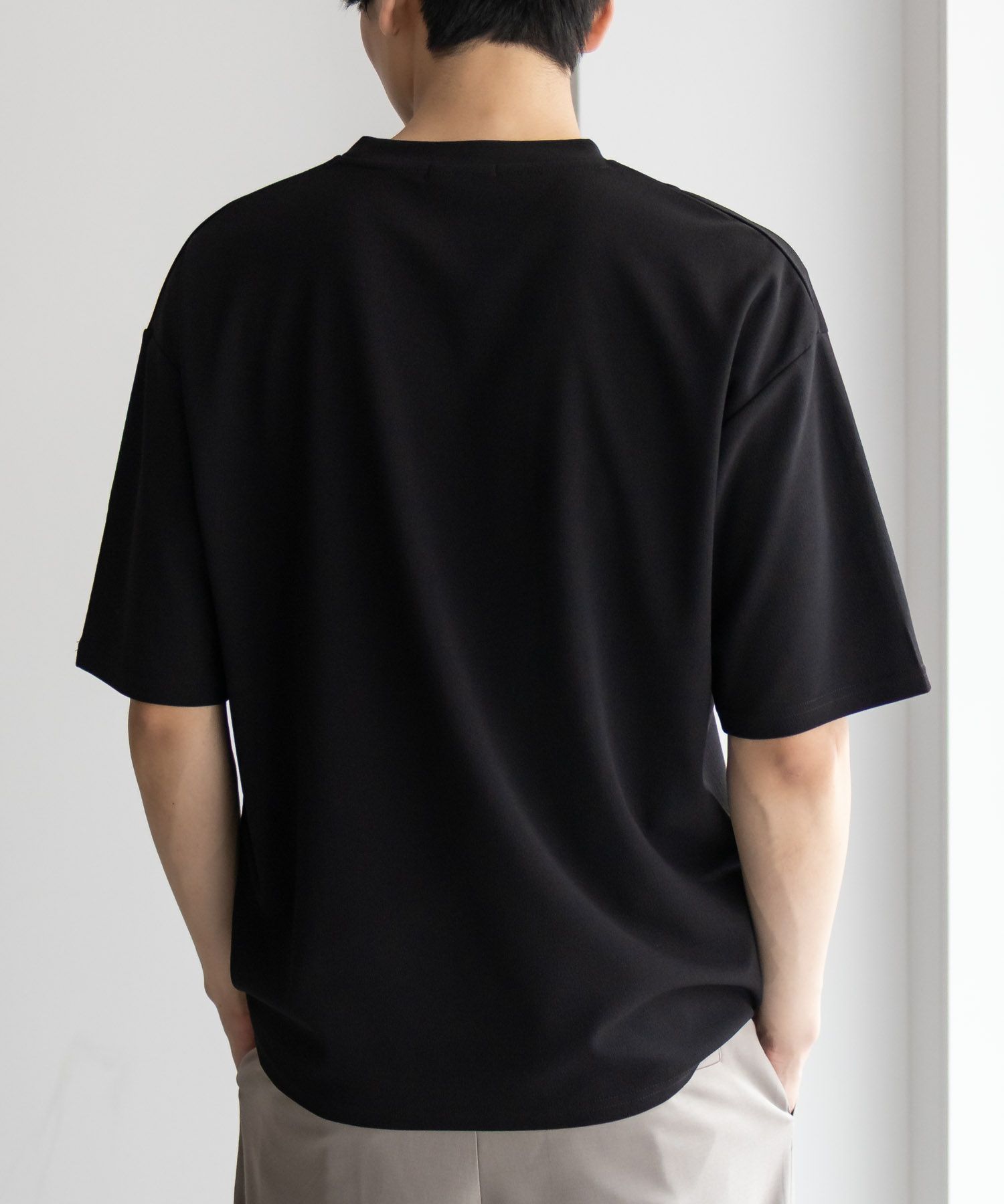 URBAN COLLECTION AIR Smoosy カットジョーゼットピンタックテーパードTシャツ メンズ ネコポス 対応商品