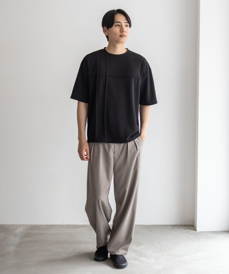 URBAN COLLECTION  AIR Smoosy カットジョーゼットピンタックテーパードTシャツ メンズ メール便 対応商品商品画像-24