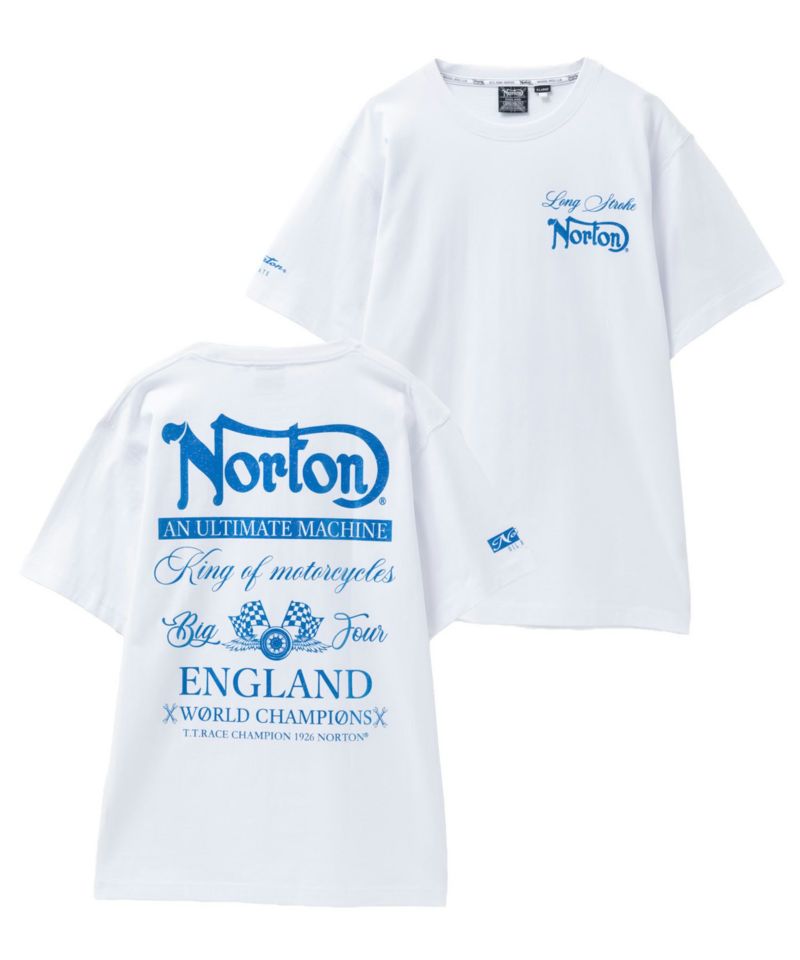 Norton  ブルーラメプリントTシャツ メンズ商品画像-1