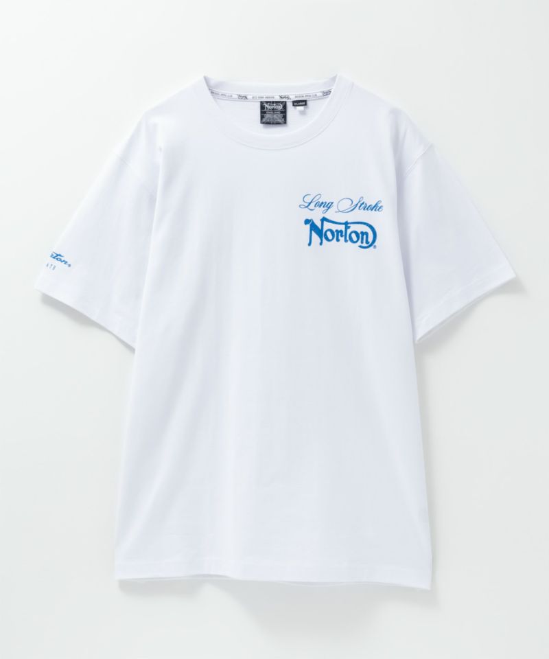 Norton  ブルーラメプリントTシャツ メンズ商品画像-3