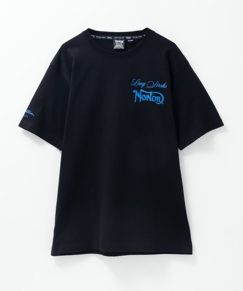 Norton  ブルーラメプリントTシャツ メンズ商品画像-5