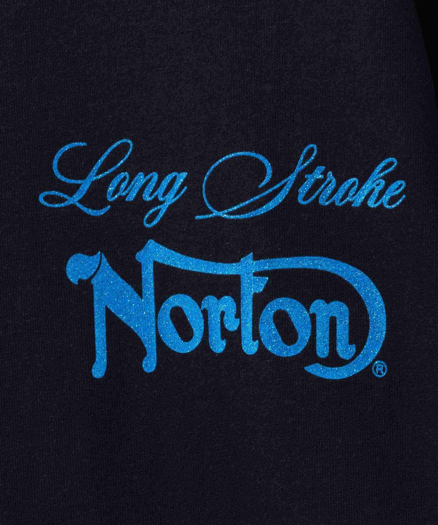 Norton ブルーラメプリントTシャツ メンズ