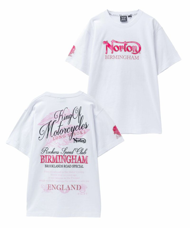 Norton  ピンクフェザーワッペンTシャツ メンズ商品画像-2