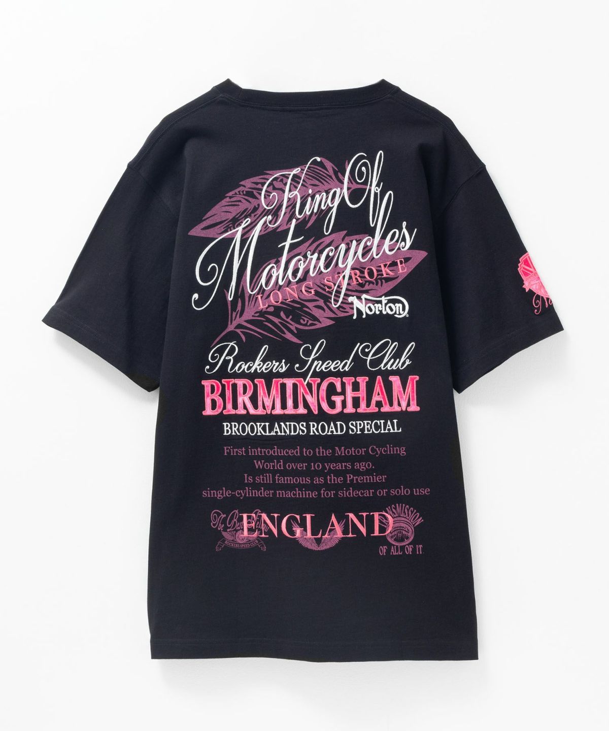 Norton ピンクフェザーワッペンTシャツ メンズ