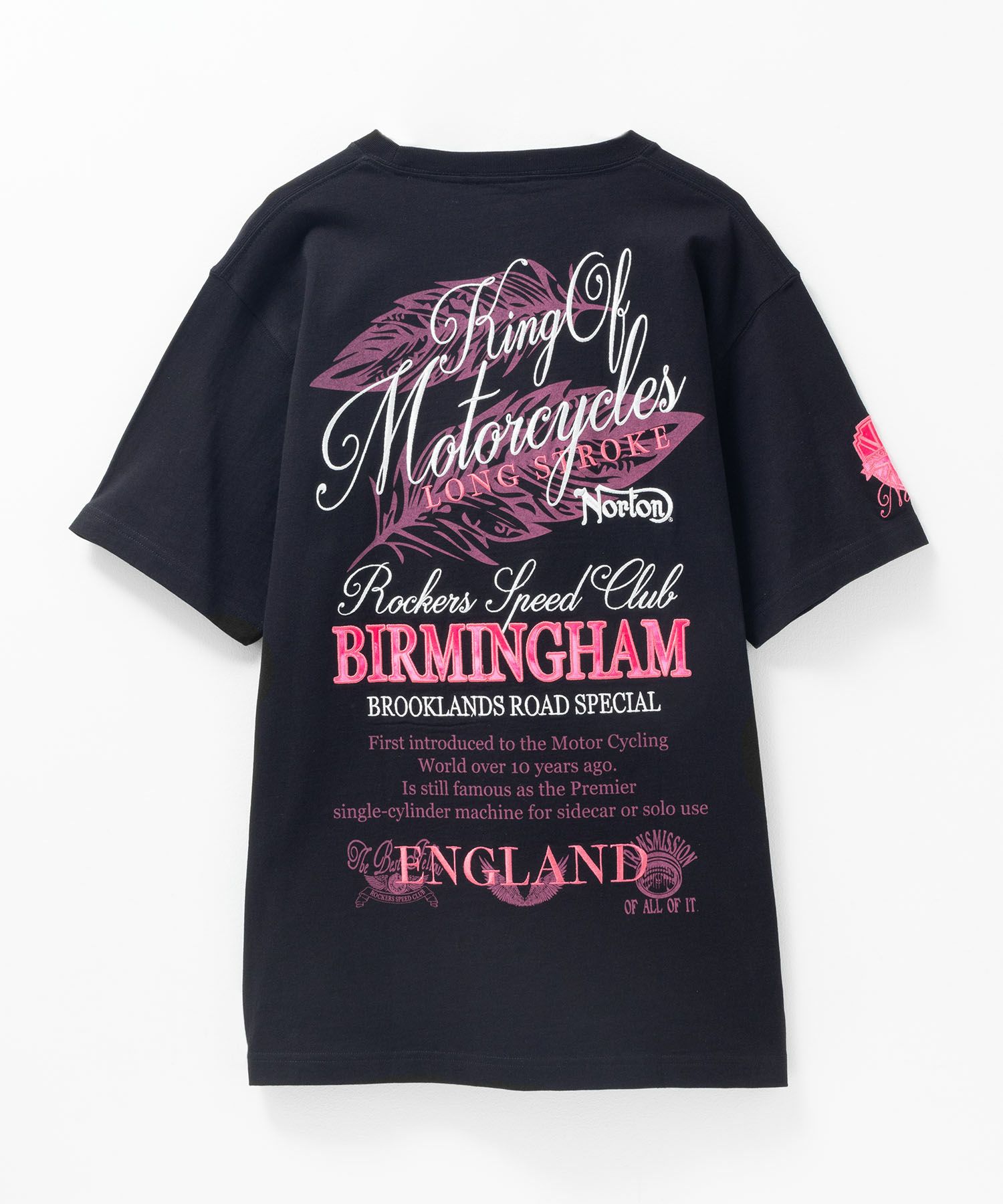 Norton ピンクフェザーワッペンTシャツ メンズ