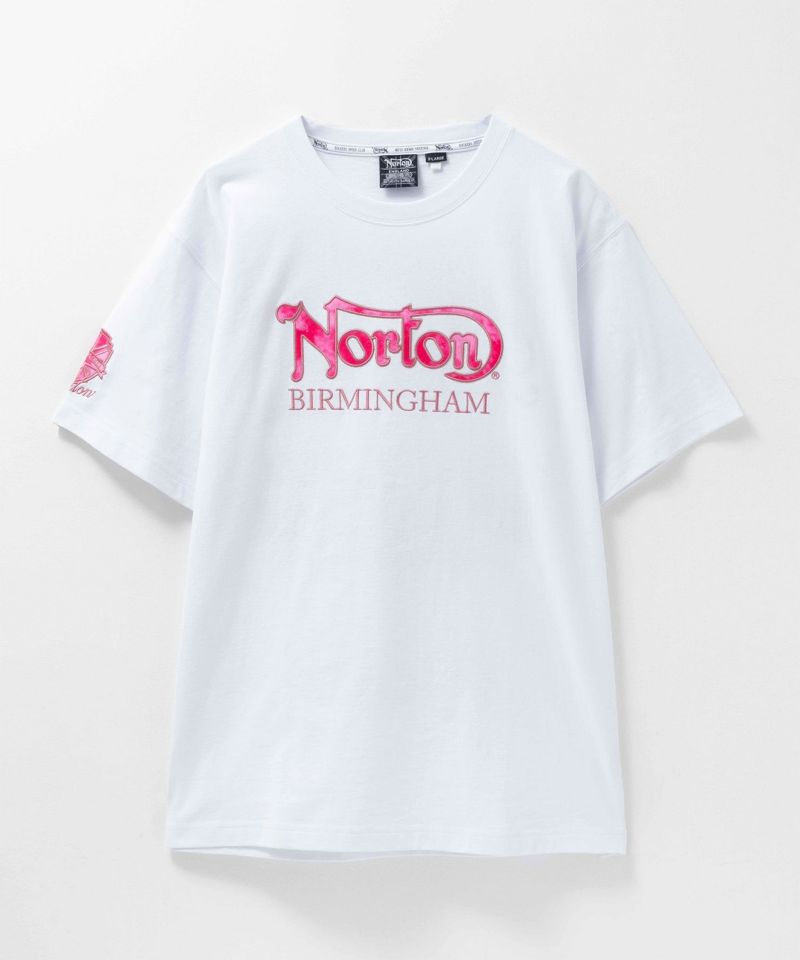 Norton  ピンクフェザーワッペンTシャツ メンズ商品画像-5