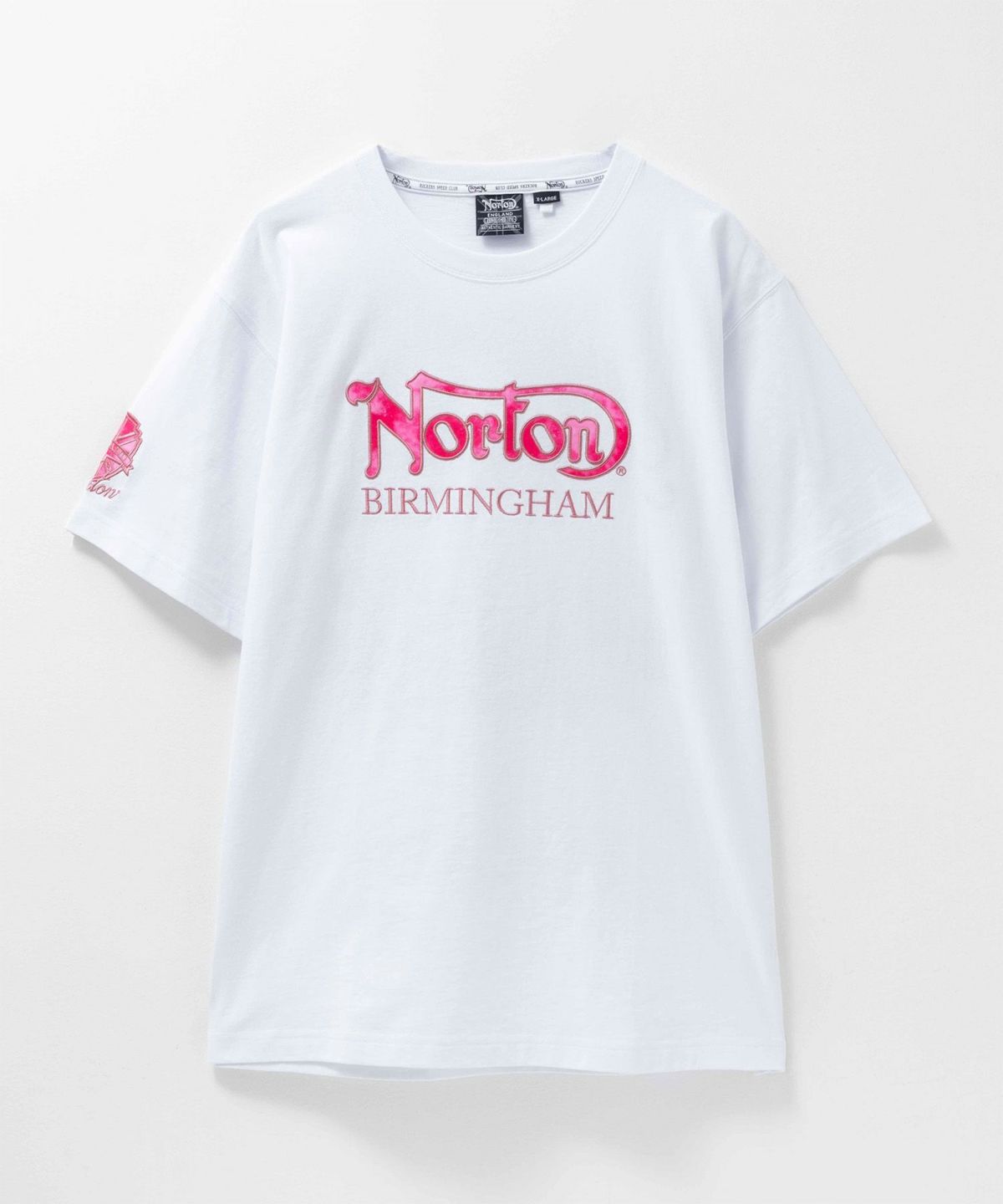 Norton ピンクフェザーワッペンTシャツ メンズ
