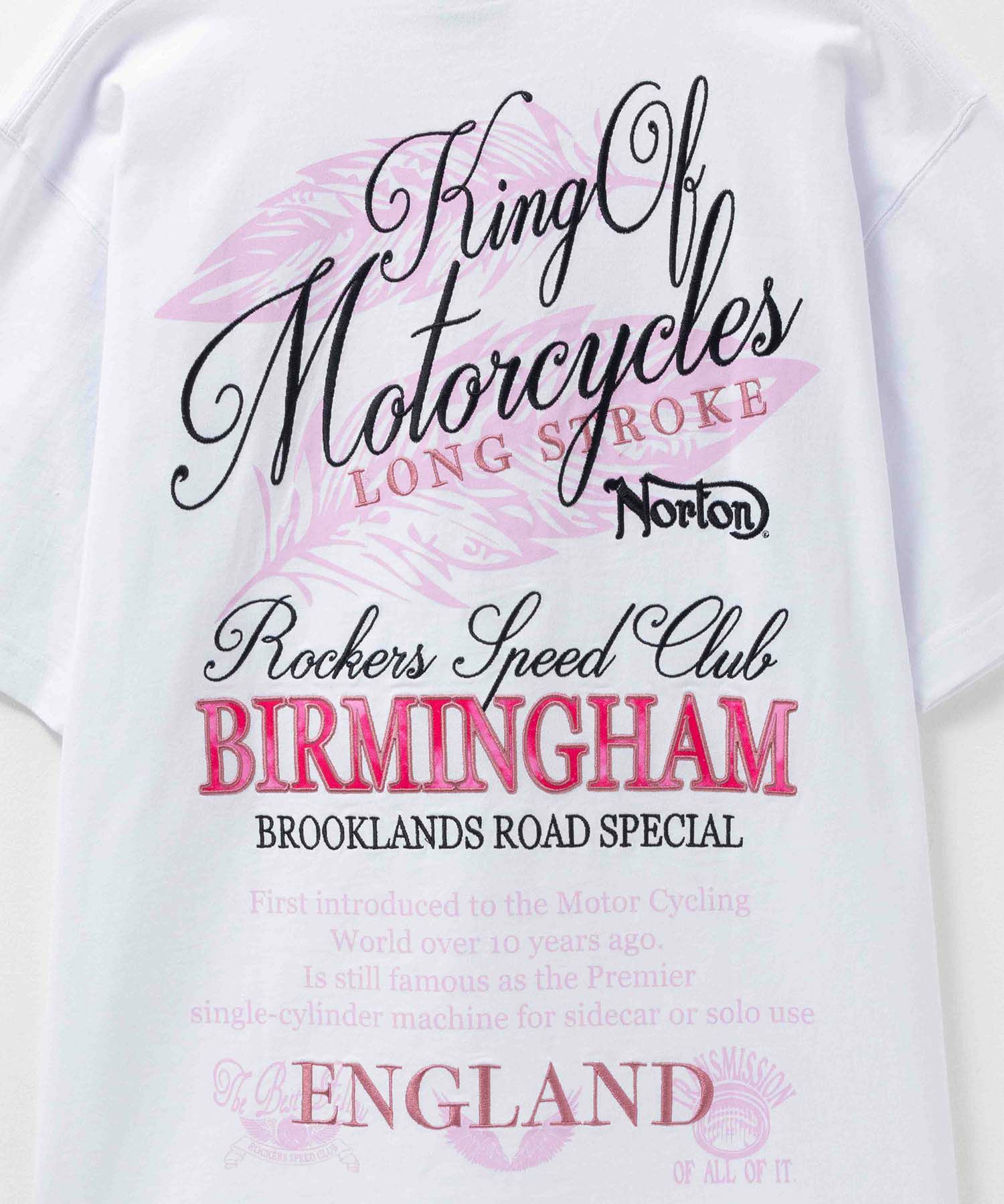 Norton ピンクフェザーワッペンTシャツ メンズ