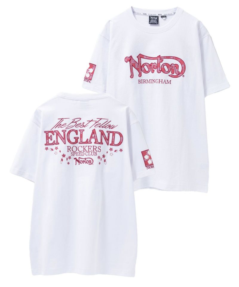 Norton ブルーラメプリントTシャツ メンズ