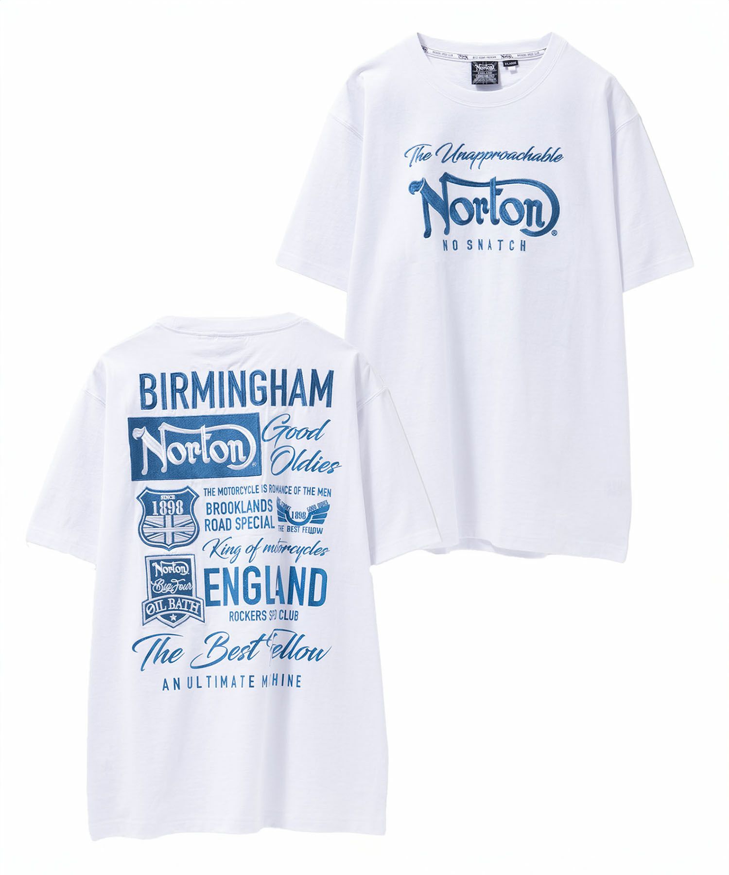 Norton  ブルーワッペン刺繍Tシャツ メンズ商品サムネイル-2