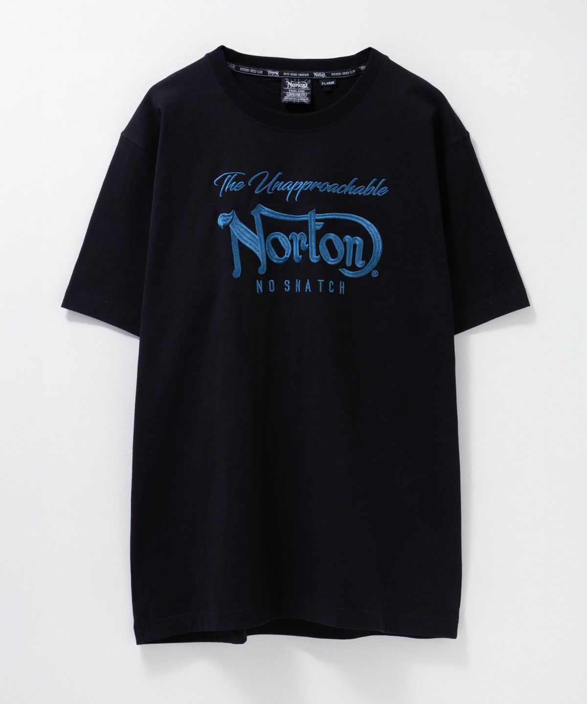 Norton ブルーワッペン刺繍Tシャツ メンズ