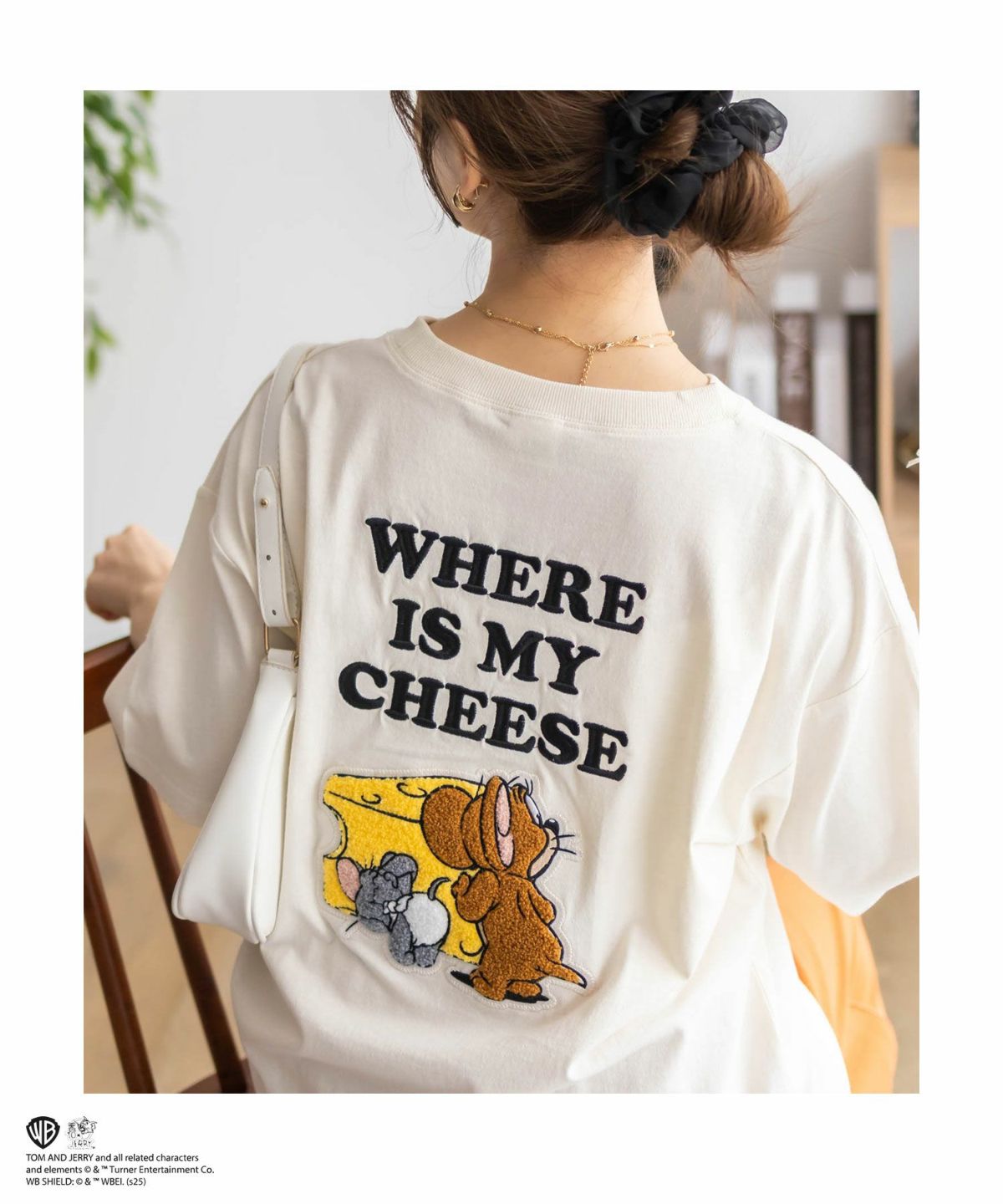 Tom and Jerry サガラ刺繍Tシャツ レディース ネコポス 対応商品