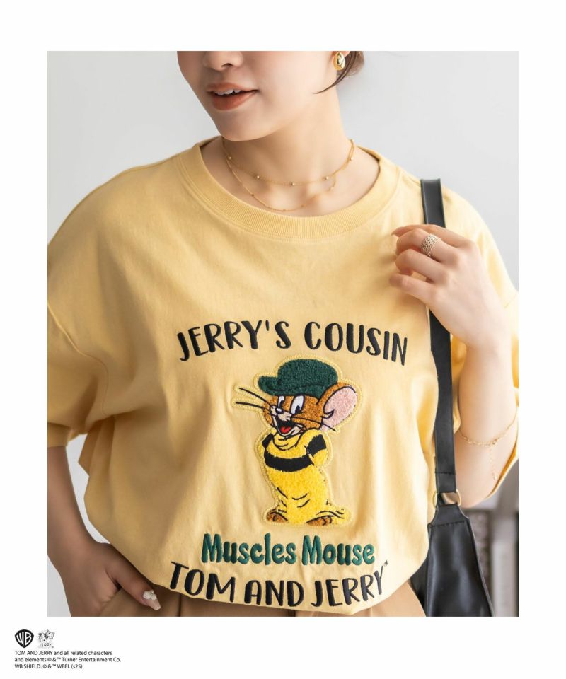 Tom and Jerry サガラ刺繍Tシャツ レディース メール便 対応商品商品画像-4
