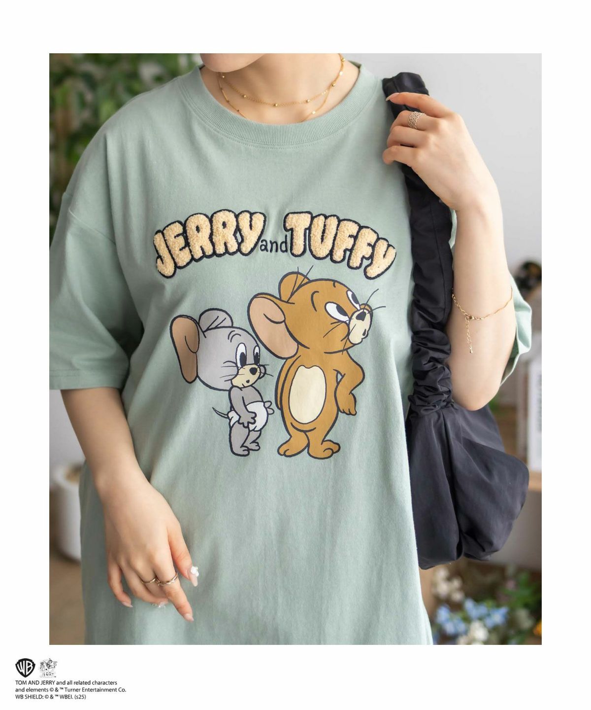 Tom and Jerry サガラ刺繍Tシャツ レディース ネコポス 対応商品