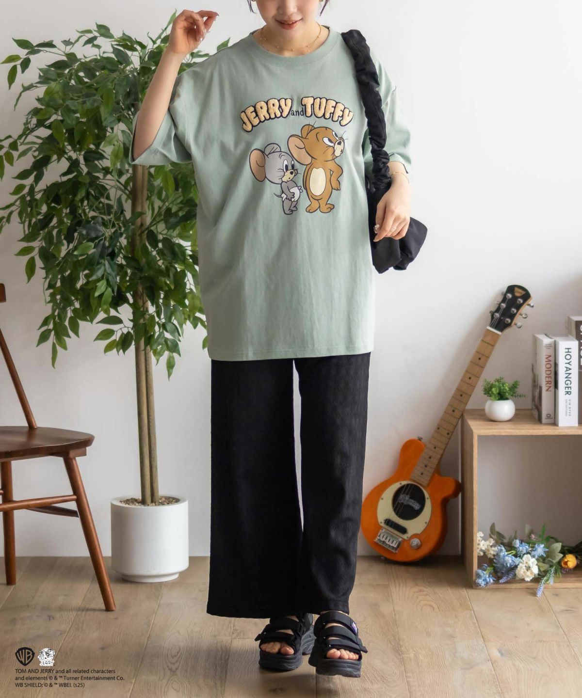 Tom and Jerry サガラ刺繍Tシャツ レディース ネコポス 対応商品