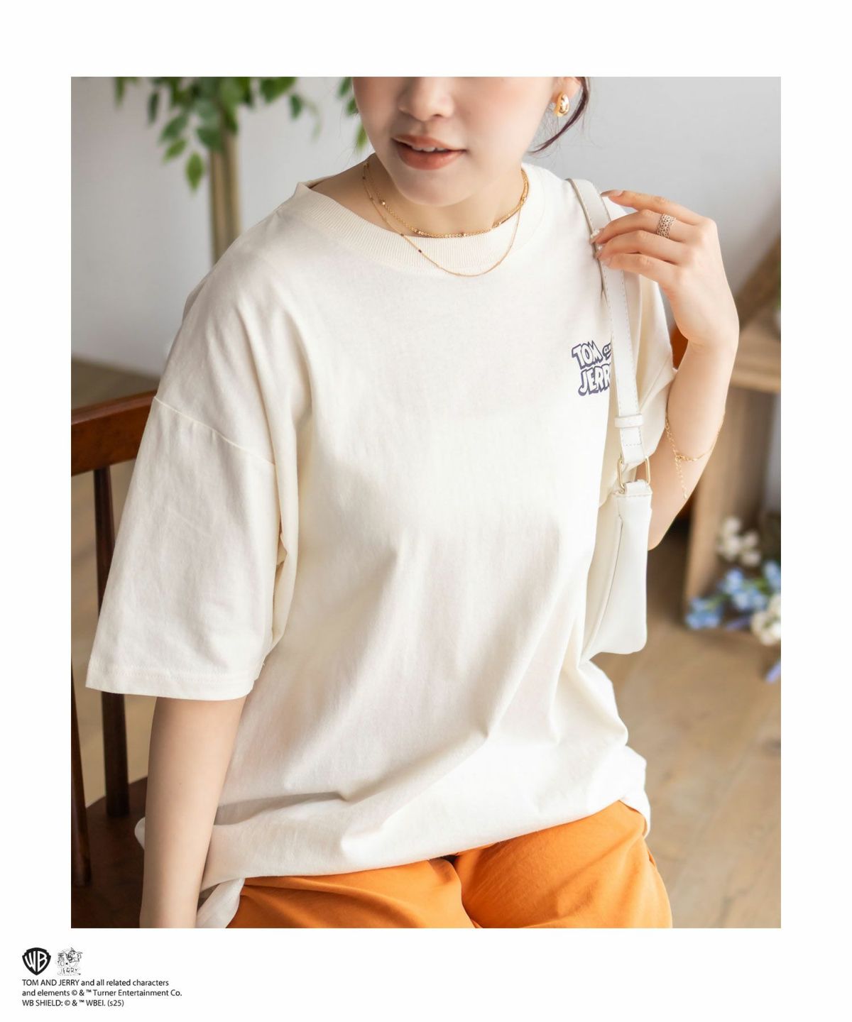 Tom and Jerry サガラ刺繍Tシャツ レディース ネコポス 対応商品