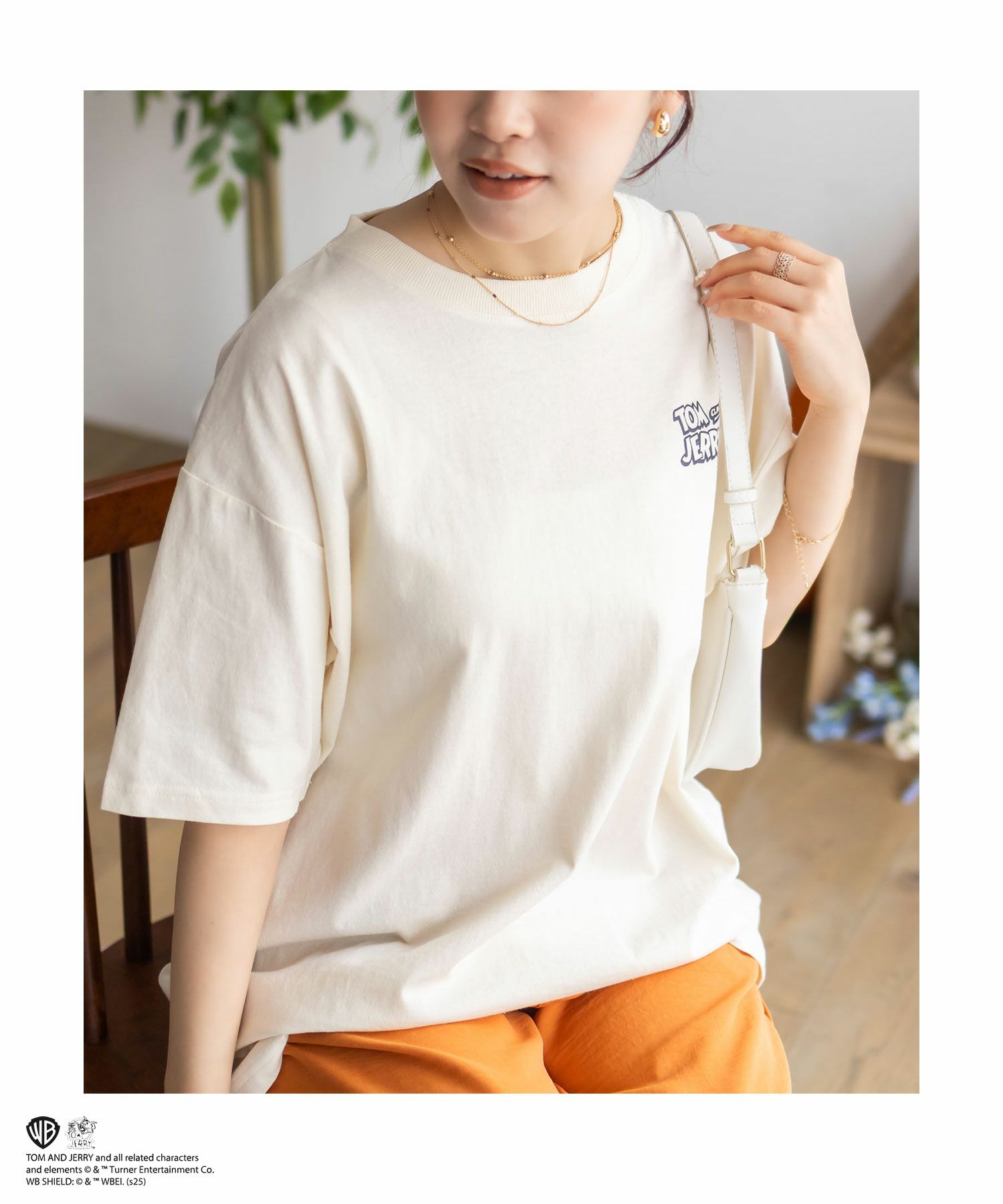 Tom and Jerry サガラ刺繍Tシャツ レディース メール便 対応商品商品サムネイル-13