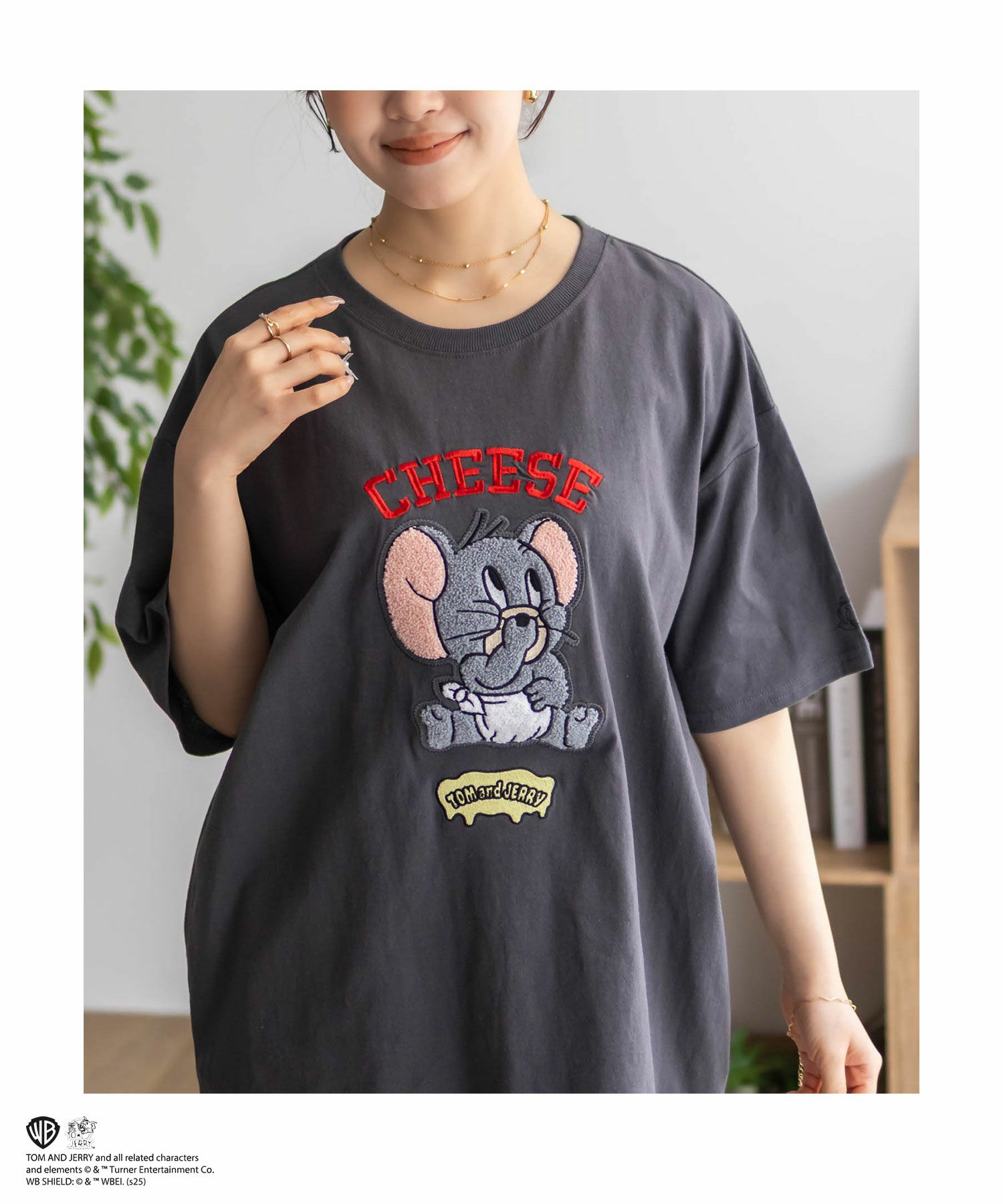 Tom and Jerry サガラ刺繍Tシャツ レディース メール便 対応商品商品サムネイル-15