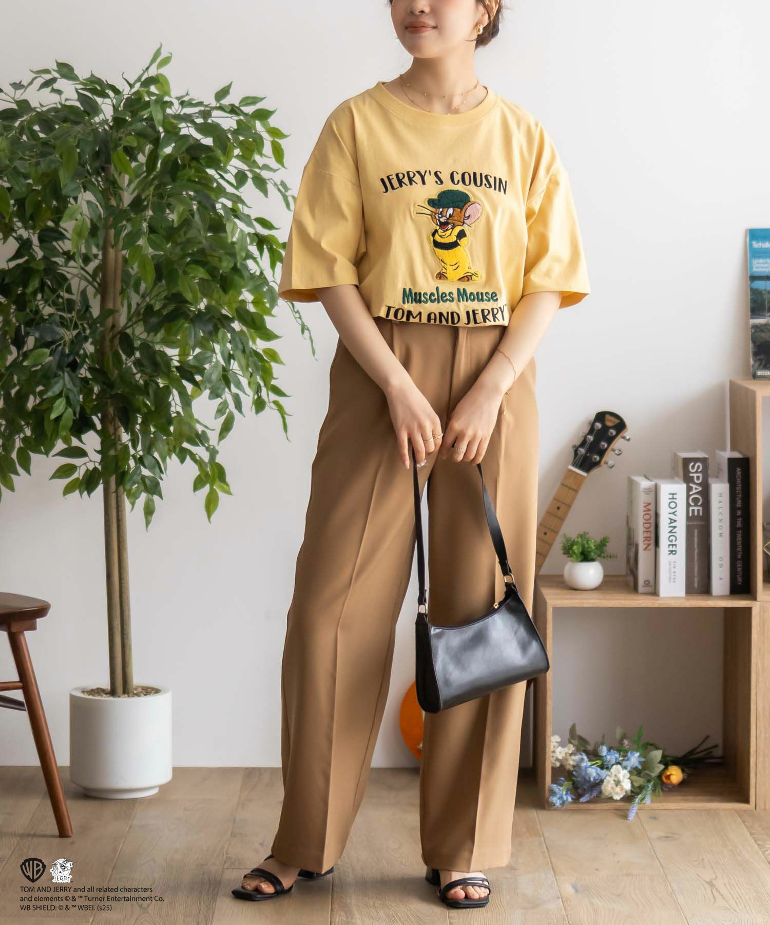 Tom and Jerry サガラ刺繍Tシャツ レディース ネコポス 対応商品