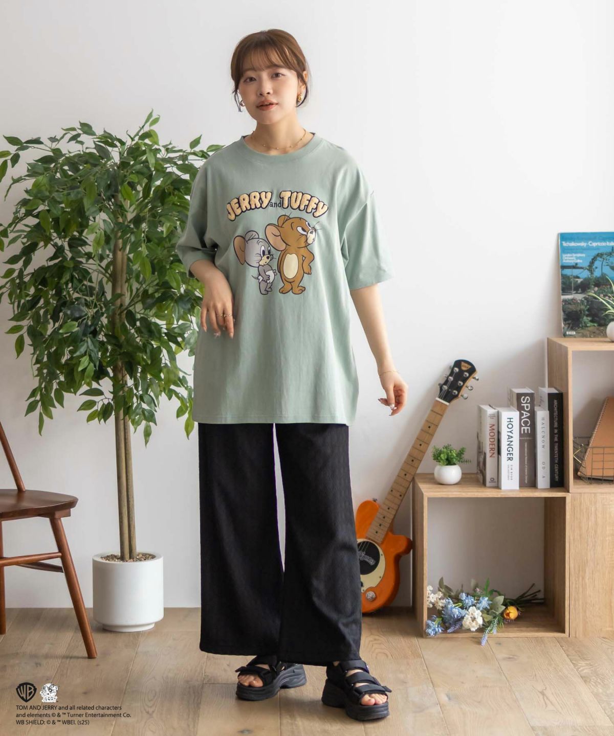 Tom and Jerry サガラ刺繍Tシャツ レディース ネコポス 対応商品