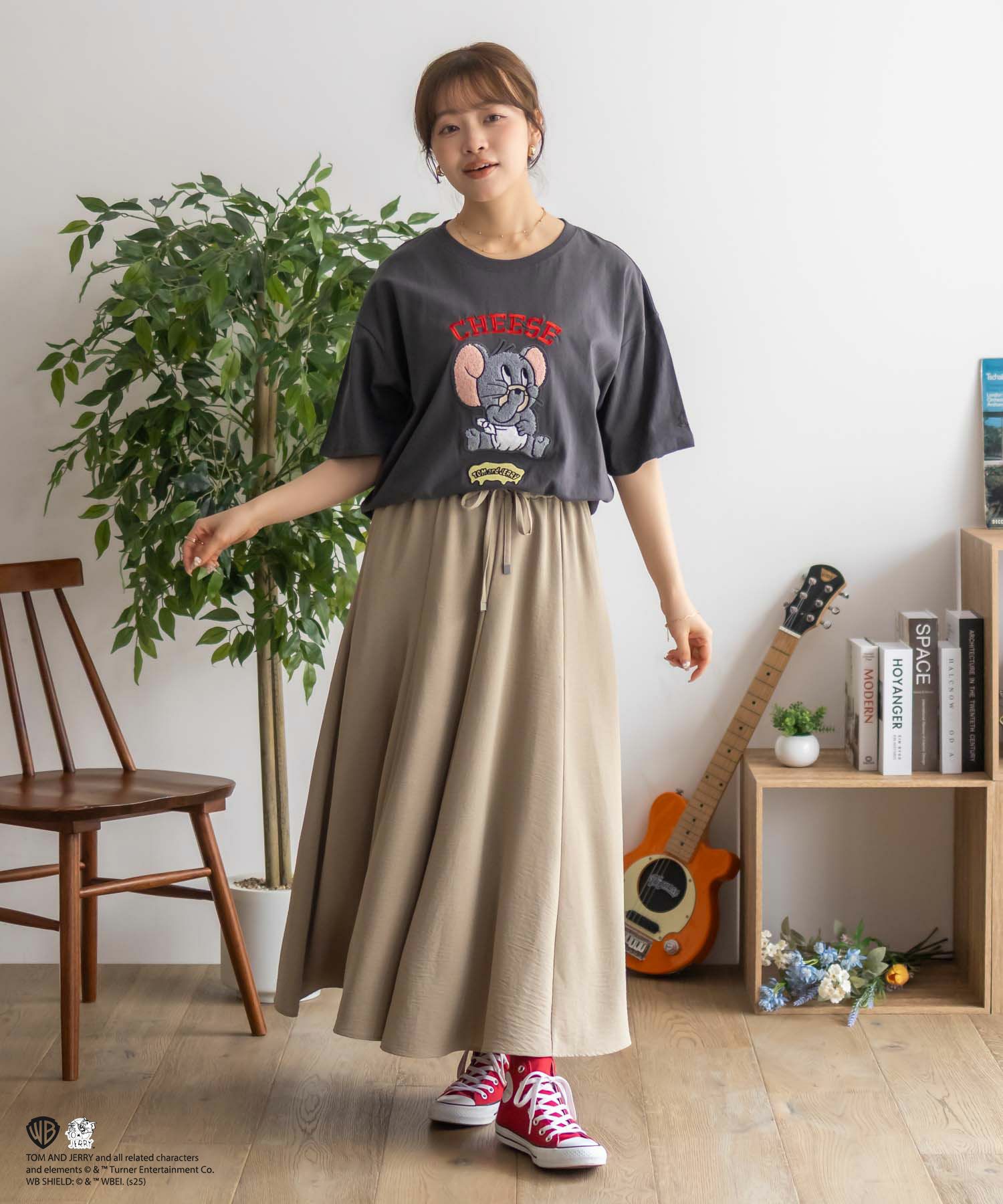 Tom and Jerry サガラ刺繍Tシャツ レディース メール便 対応商品商品サムネイル-39