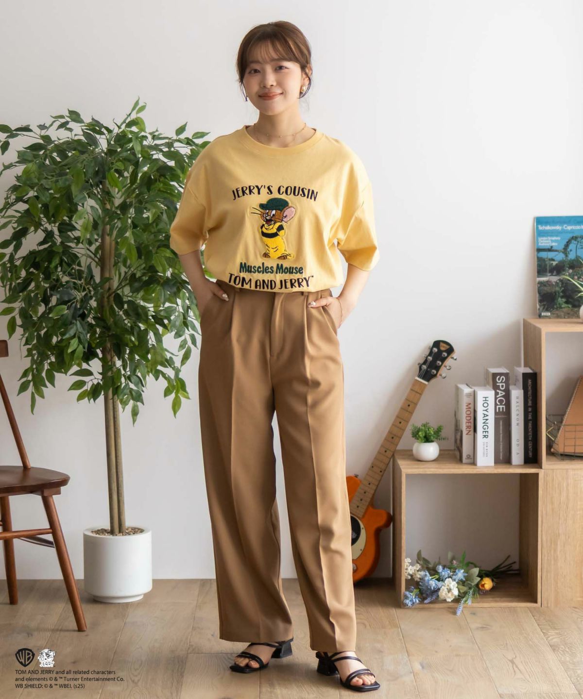 Tom and Jerry サガラ刺繍Tシャツ レディース ネコポス 対応商品