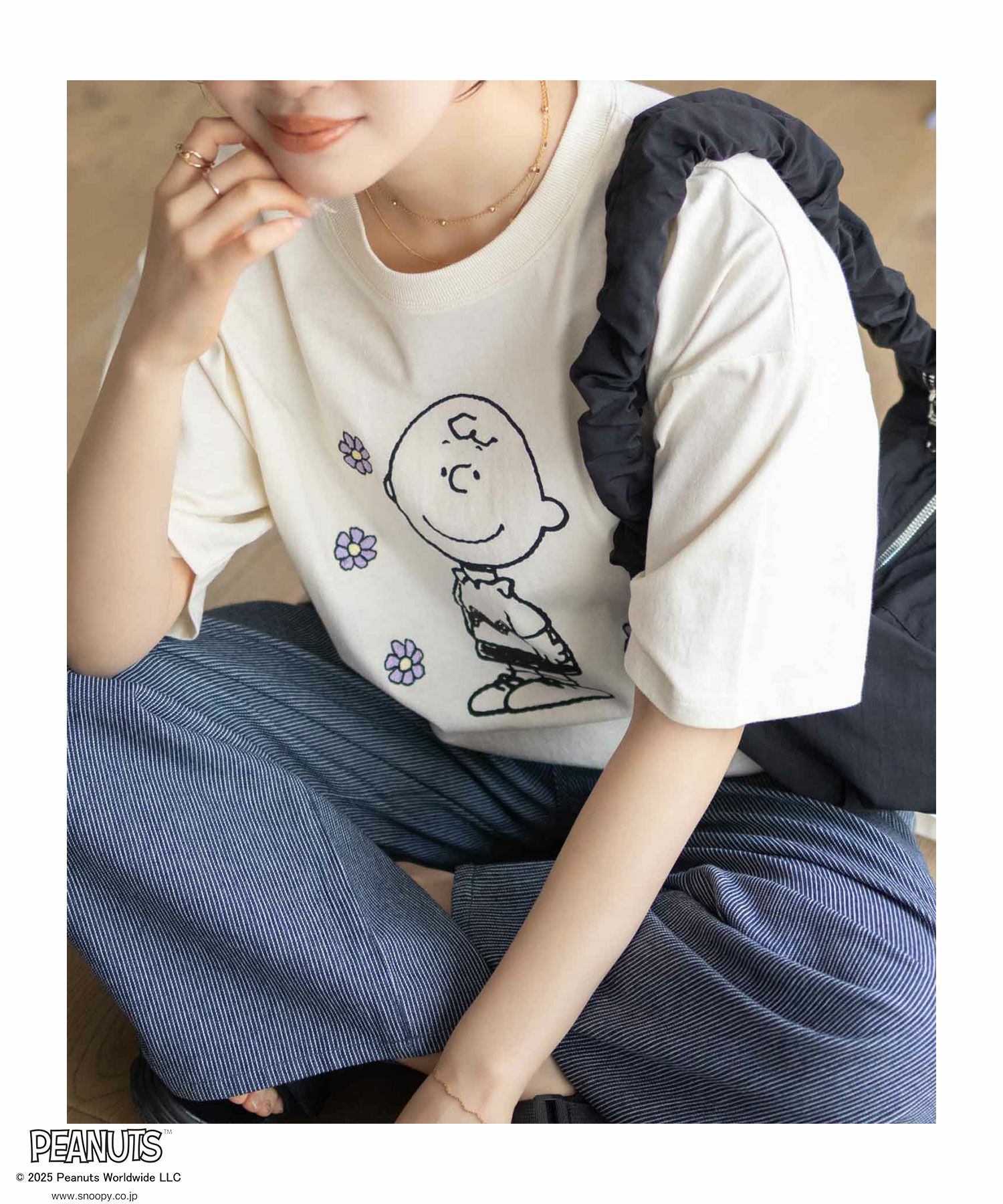 PEANUTS SNOOPY 刺繍プリントTシャツ レディース ネコポス 対応商品