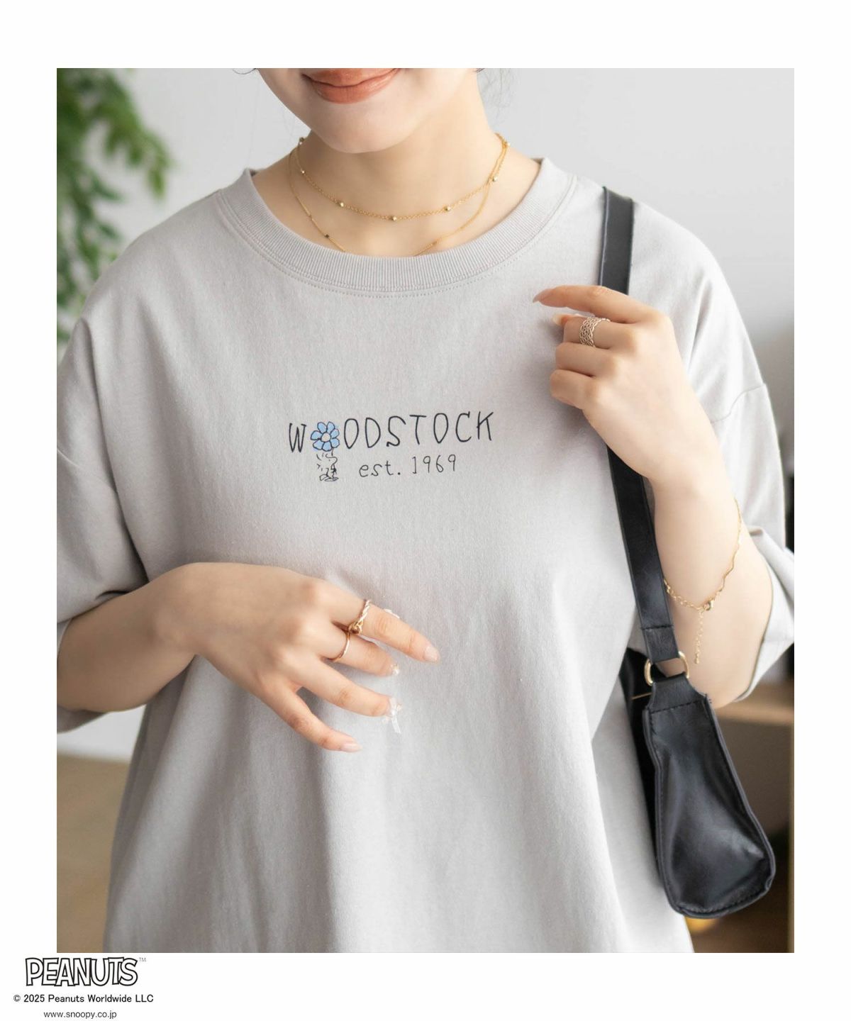 PEANUTS SNOOPY 刺繍プリントTシャツ レディース ネコポス 対応商品