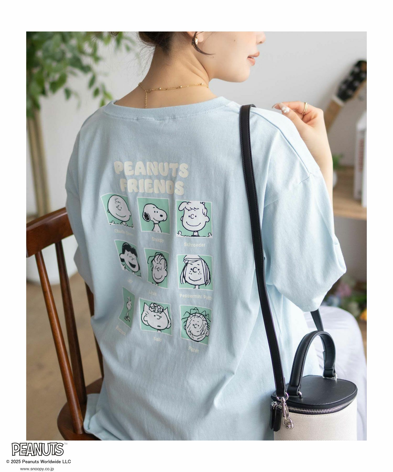 PEANUTS SNOOPY 刺繍プリントTシャツ レディース メール便 対応商品商品サムネイル-21