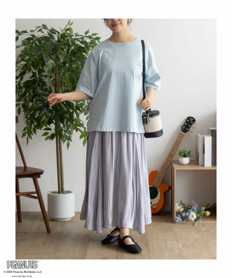 PEANUTS SNOOPY 刺繍プリントTシャツ レディース メール便 対応商品商品画像-22