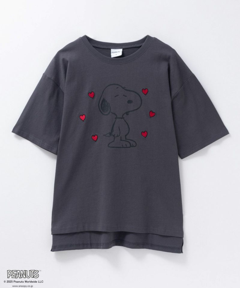 PEANUTS SNOOPY 刺繍プリントTシャツ レディース メール便 対応商品商品画像-23