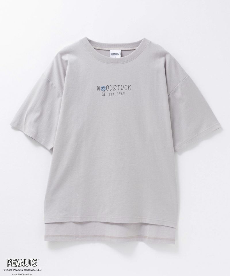 PEANUTS SNOOPY 刺繍プリントTシャツ レディース メール便 対応商品商品画像-27