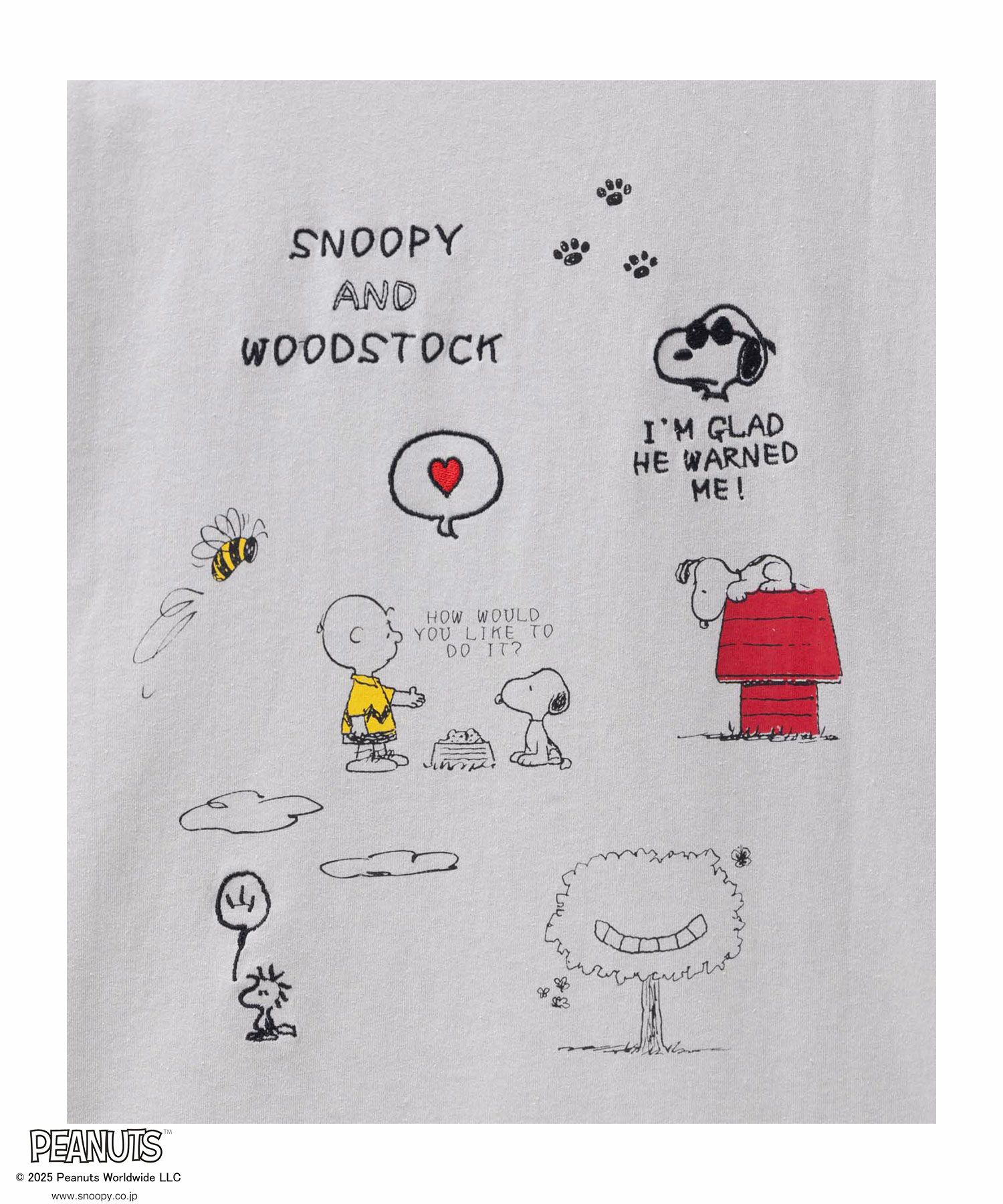 PEANUTS SNOOPY 刺繍プリントTシャツ レディース ネコポス 対応商品