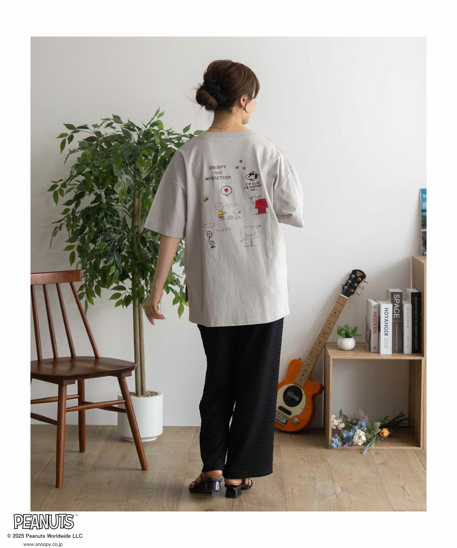 PEANUTS SNOOPY 刺繍プリントTシャツ レディース ネコポス 対応商品