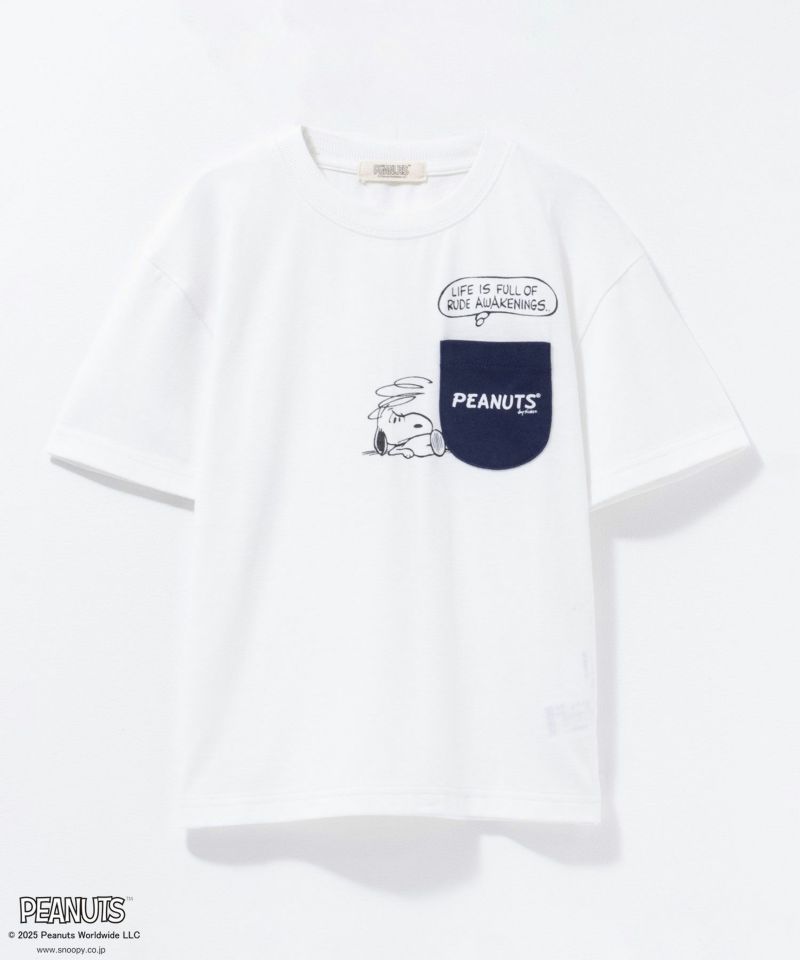 PEANUTS SNOOPY ポケット付きTシャツ キッズ ネコポス 対応商品商品画像-1