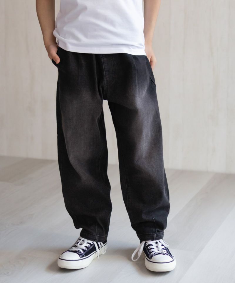 デニムバレルレッグパンツ キッズ商品画像-2