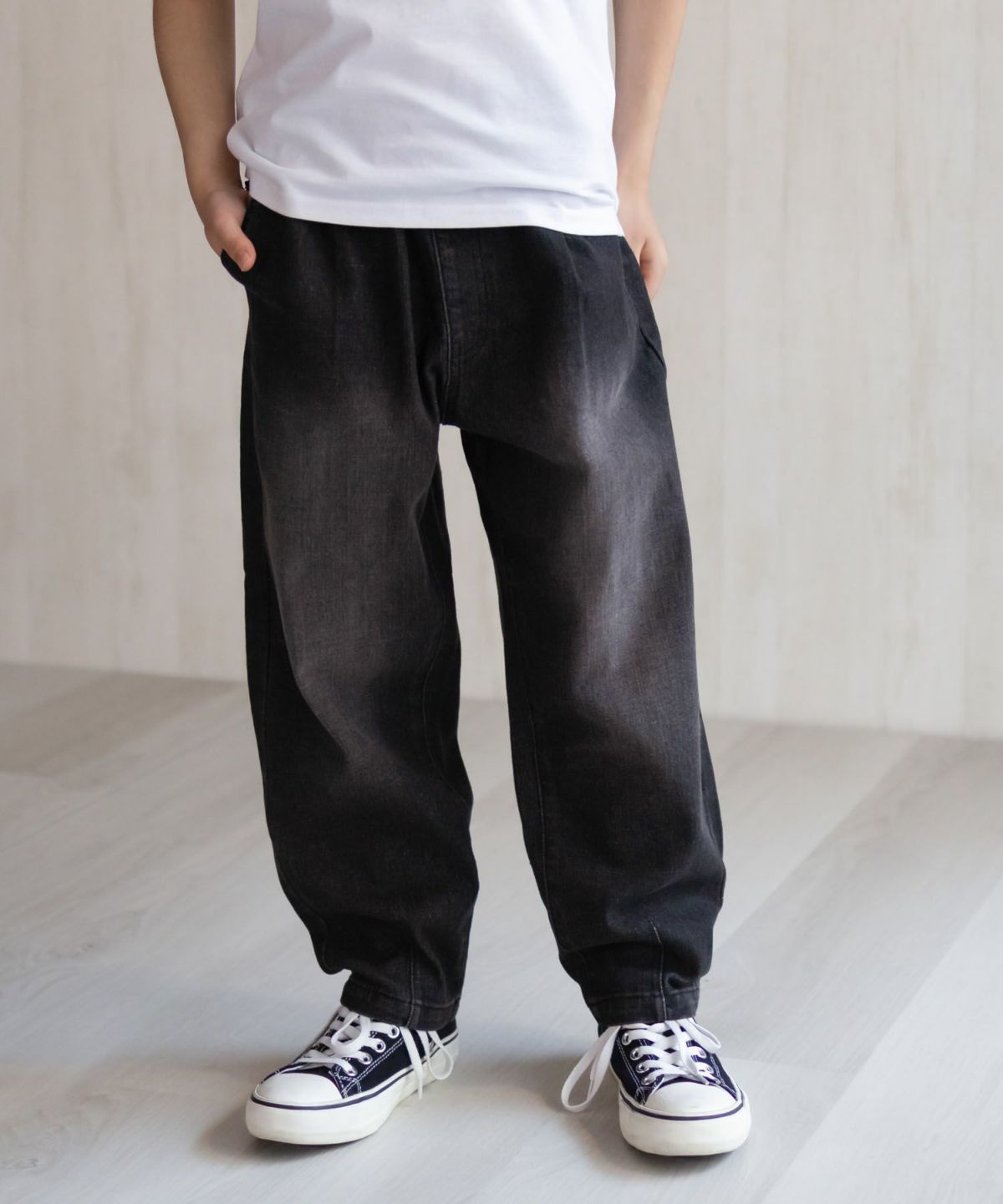 デニムバレルレッグパンツ キッズ