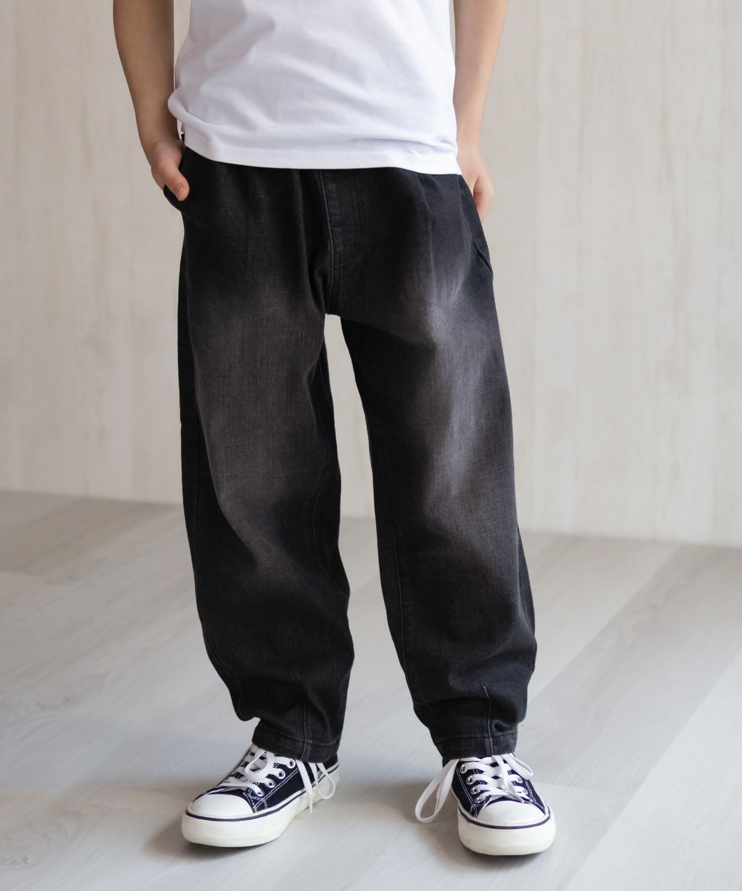 デニムバレルレッグパンツ キッズ商品サムネイル-2