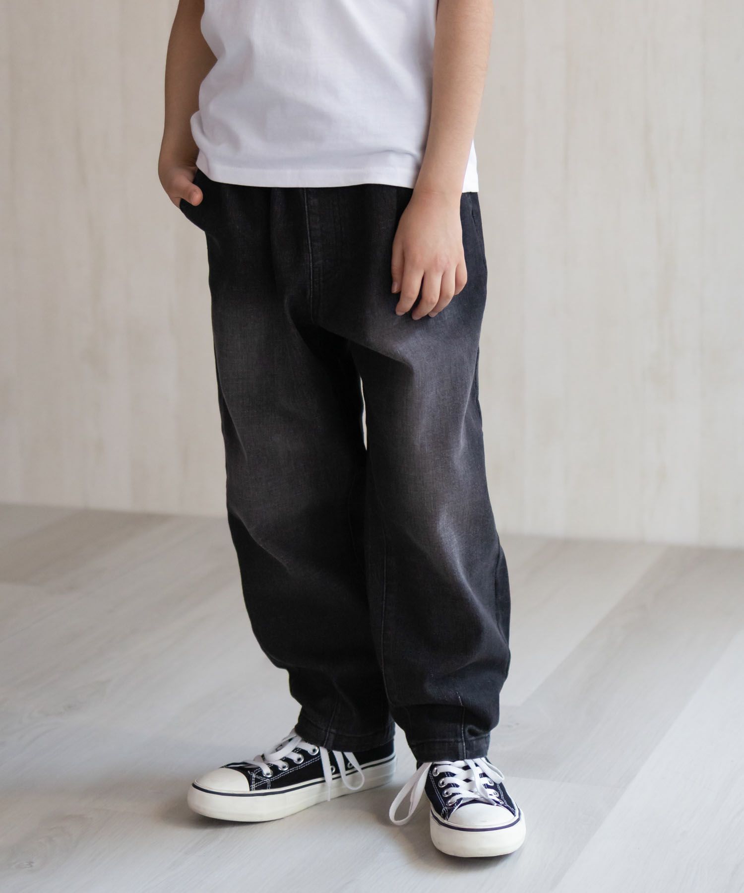 デニムバレルレッグパンツ キッズ