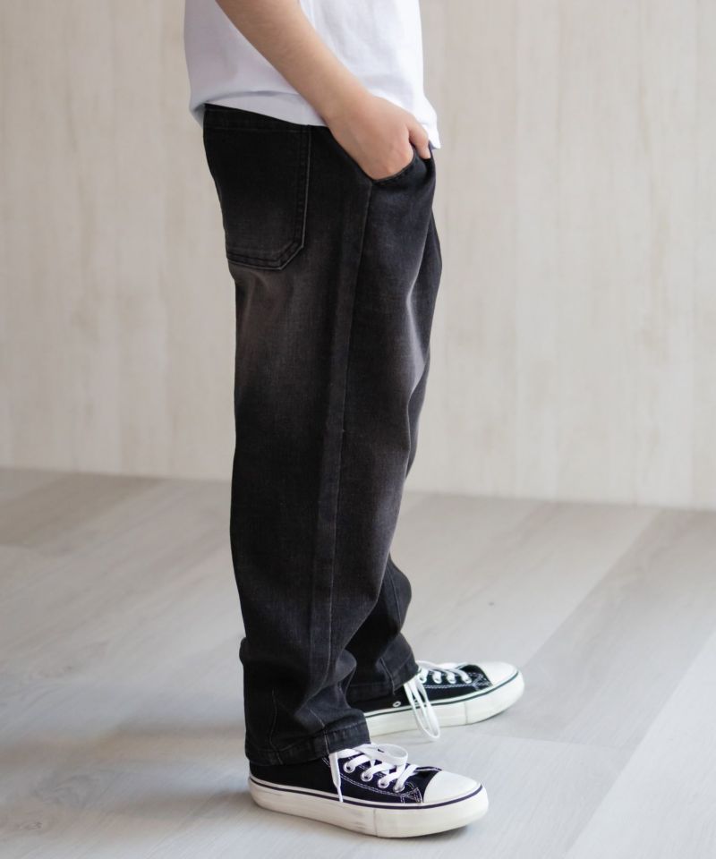 デニムバレルレッグパンツ キッズ商品画像-5