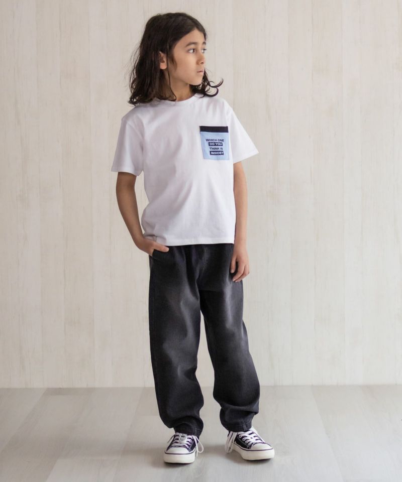 デニムバレルレッグパンツ キッズ商品画像-7