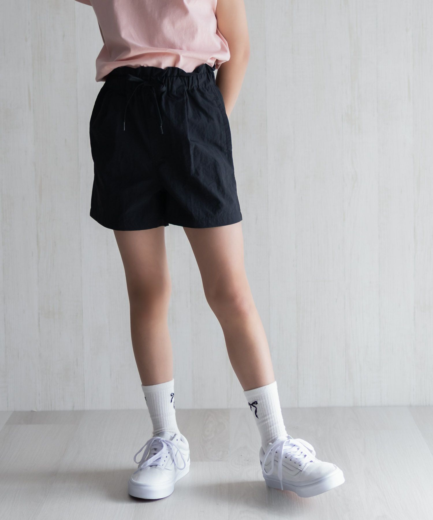 NAVY  水陸両用ガーリーナイロンショートパンツ キッズ商品サムネイル-1