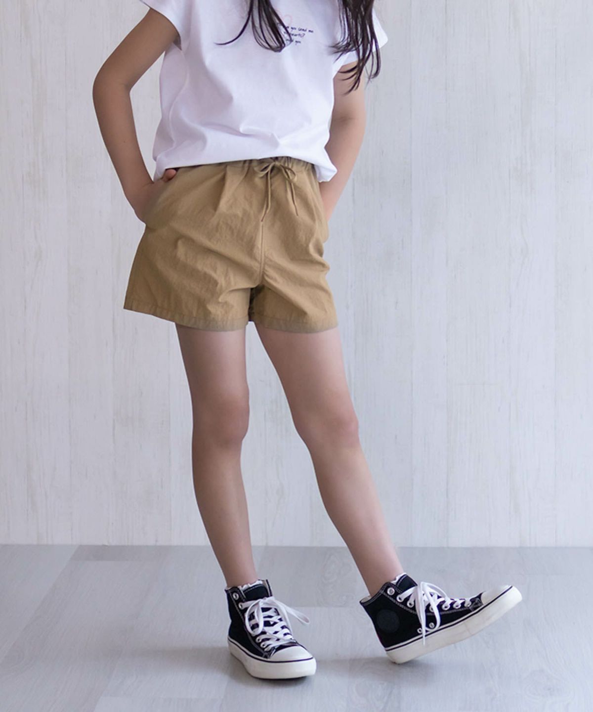 NAVY 水陸両用ガーリーナイロンショートパンツ キッズ