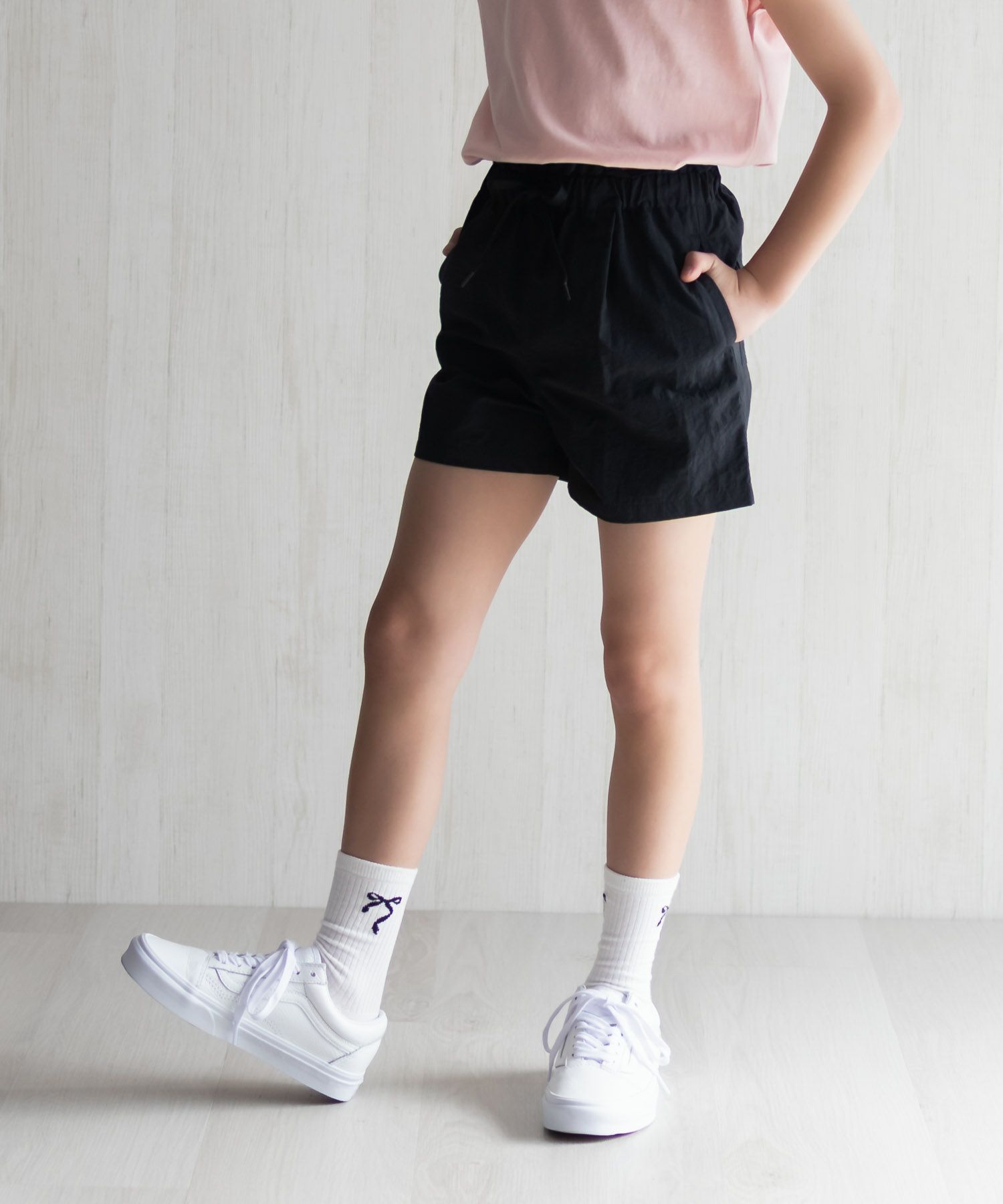 NAVY 水陸両用ガーリーナイロンショートパンツ キッズ