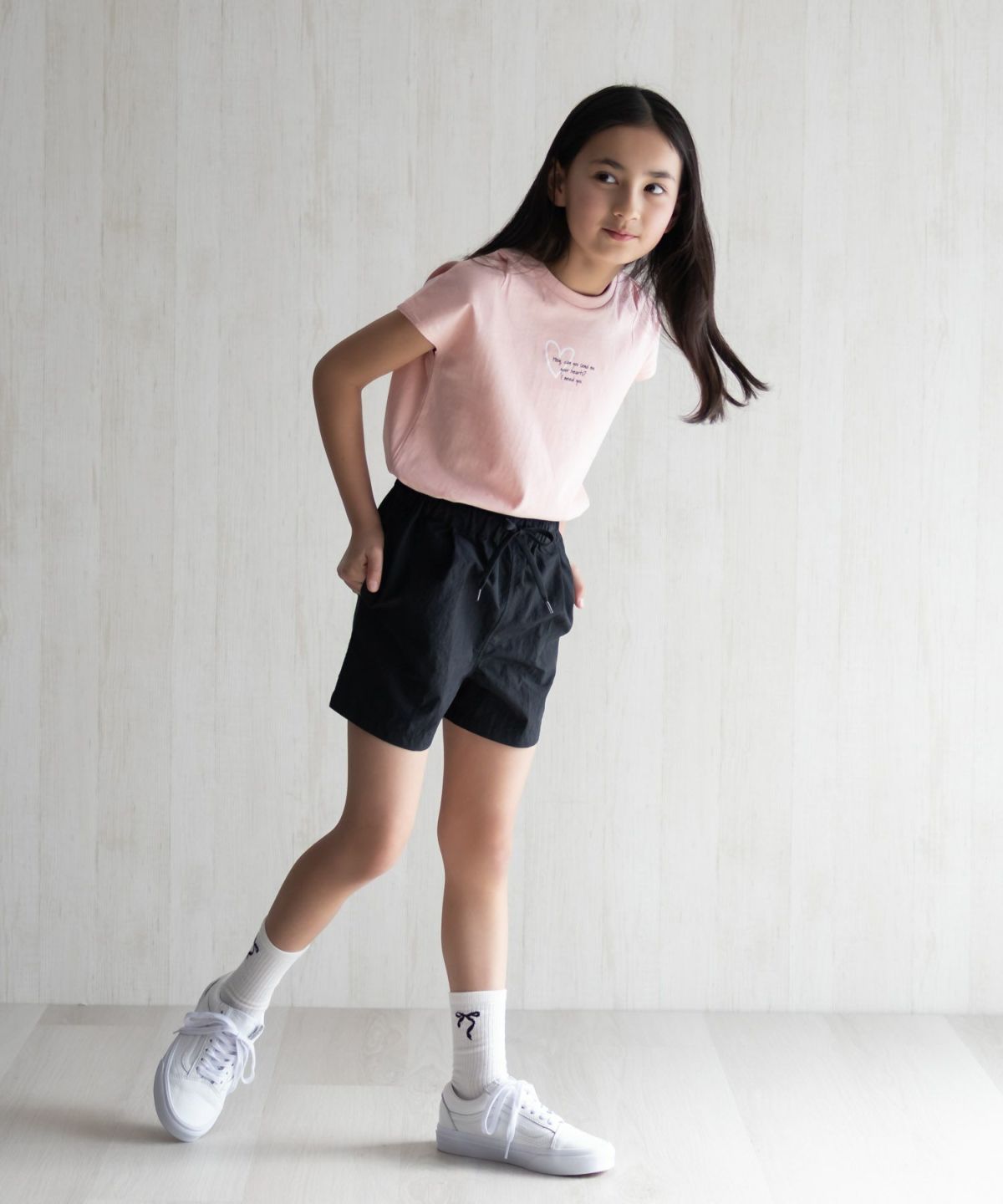 NAVY 水陸両用ガーリーナイロンショートパンツ キッズ