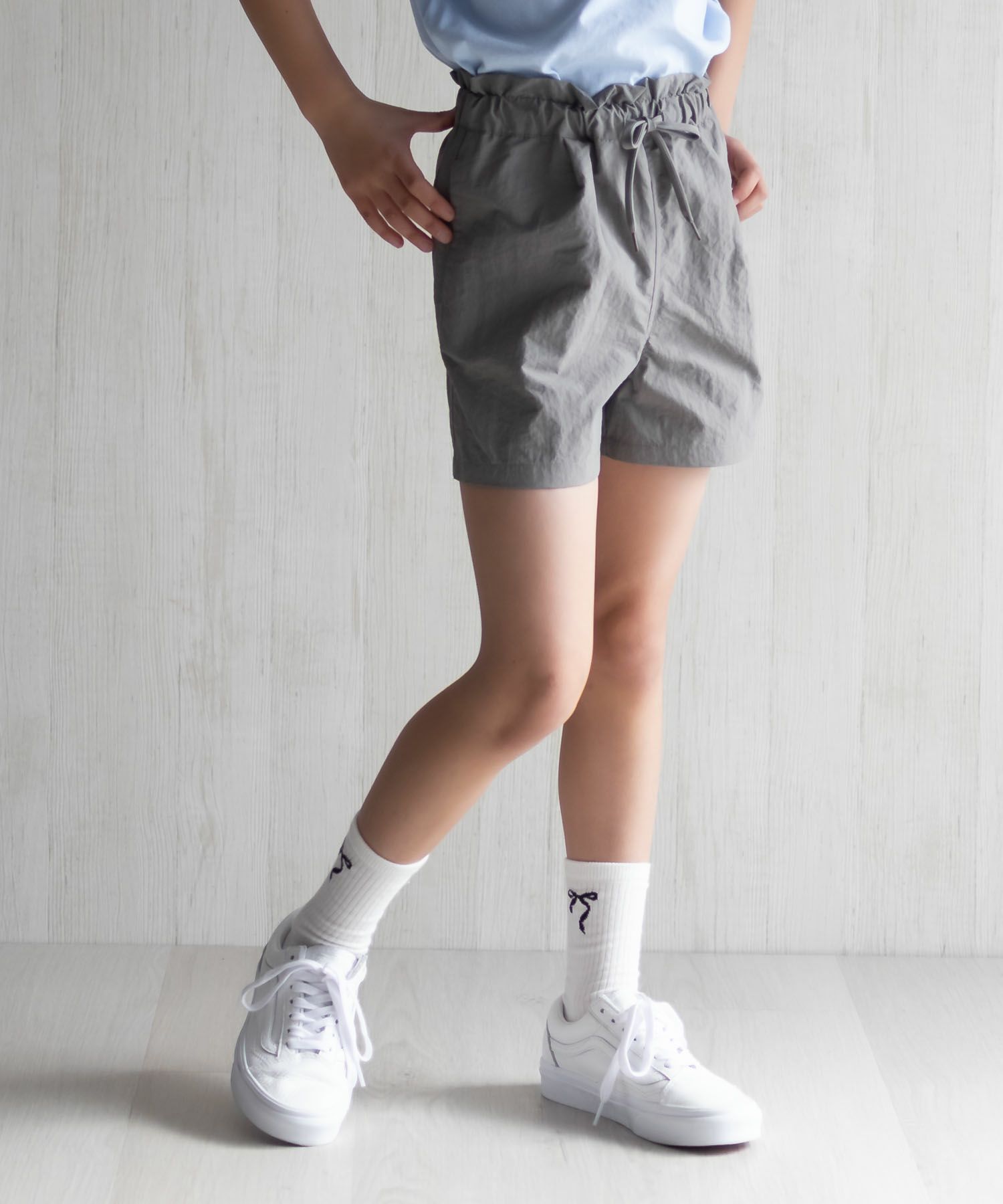 NAVY  水陸両用ガーリーナイロンショートパンツ キッズ商品サムネイル-12