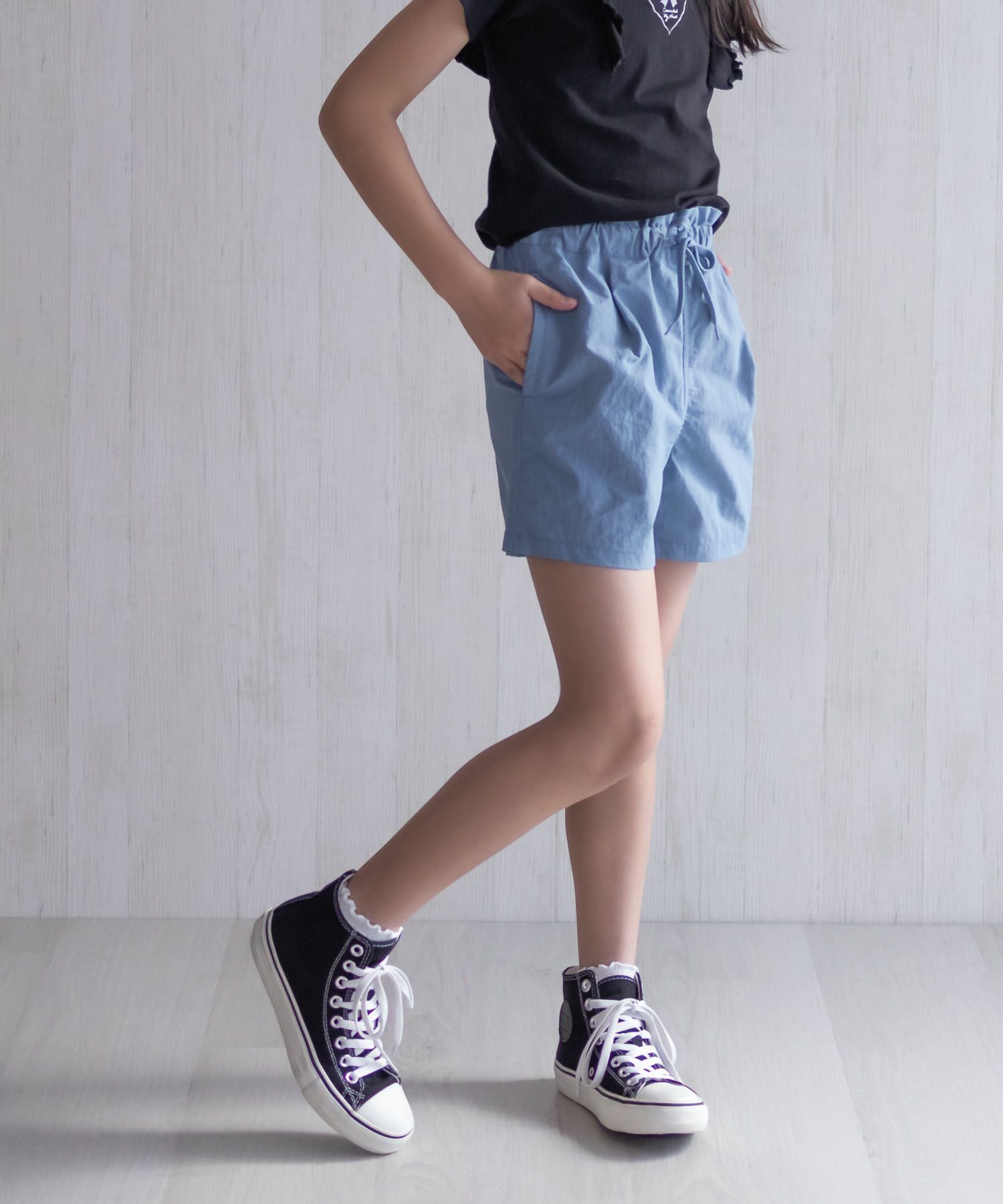 NAVY 水陸両用ガーリーナイロンショートパンツ キッズ