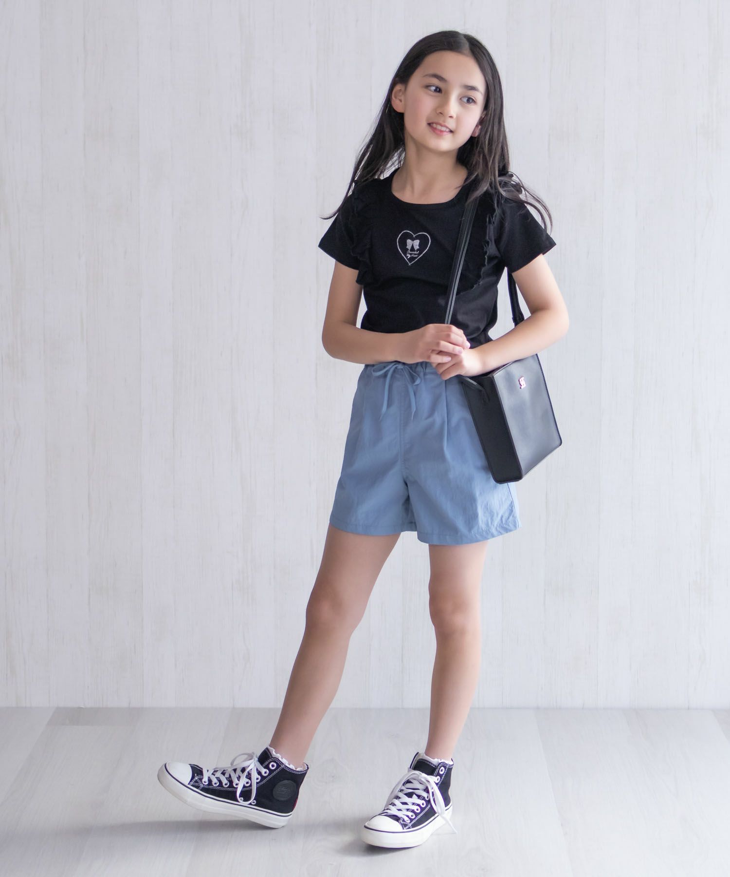 NAVY 水陸両用ガーリーナイロンショートパンツ キッズ