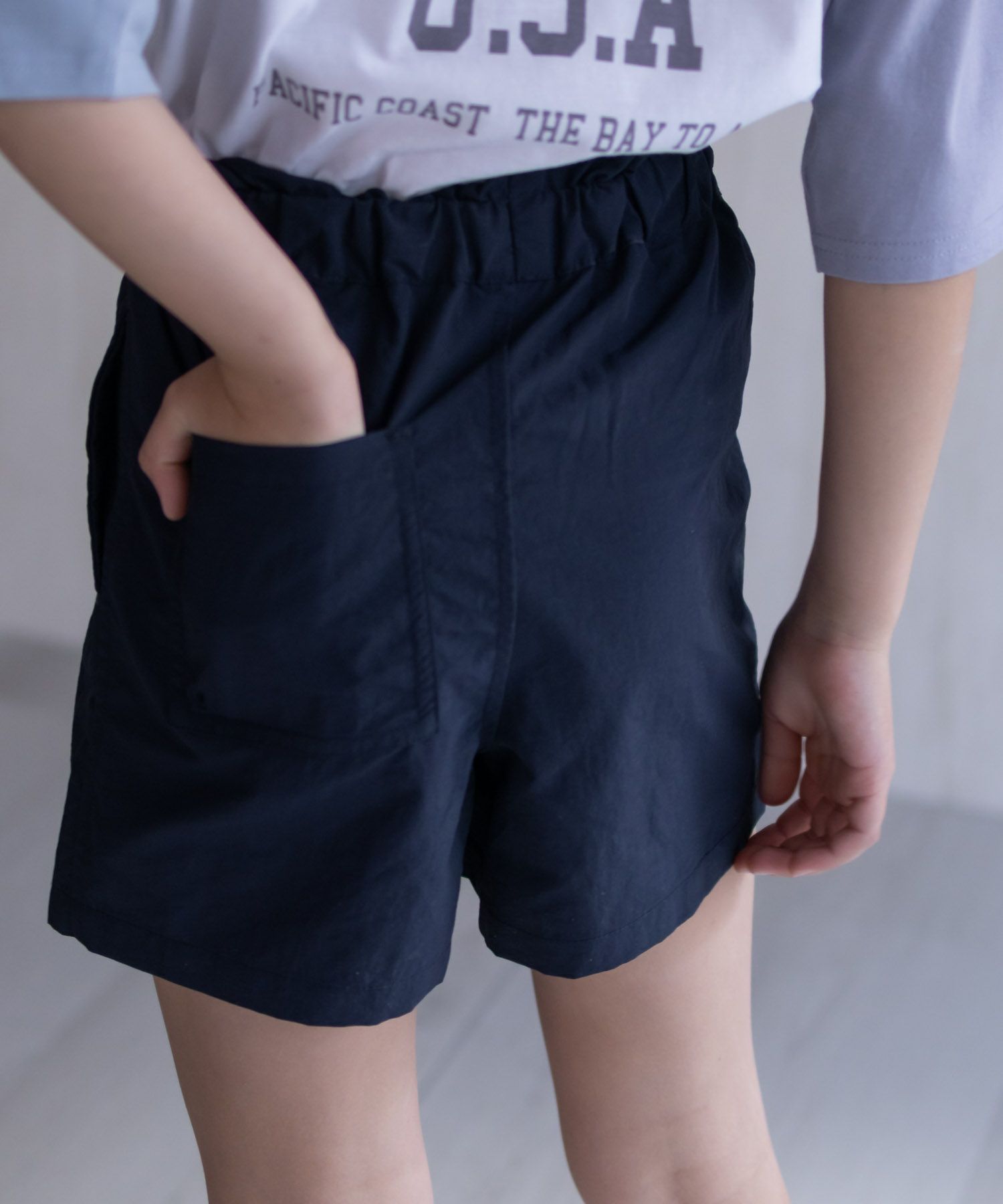 NAVY 水陸両用ガーリーナイロンショートパンツ キッズ